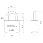 CADEADO ALUMÍNIO PAPAIZ CA30 30MM LARANJA CADEADO ALUMÍNIO PAPAIZ CA30 30MM LARANJA