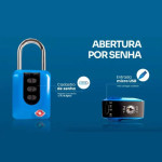 CADEADO DIGITAL PAPAIZ BIOMÉTRICO TSA 35B PRETO