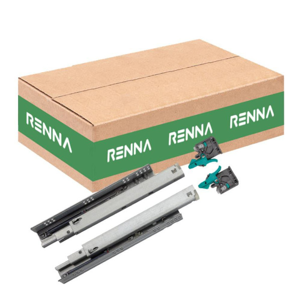 CAIXA CORREDIÇA INVISÍVEL RENNA 500MM AMORTECEDOR C/10 MDF 16MM