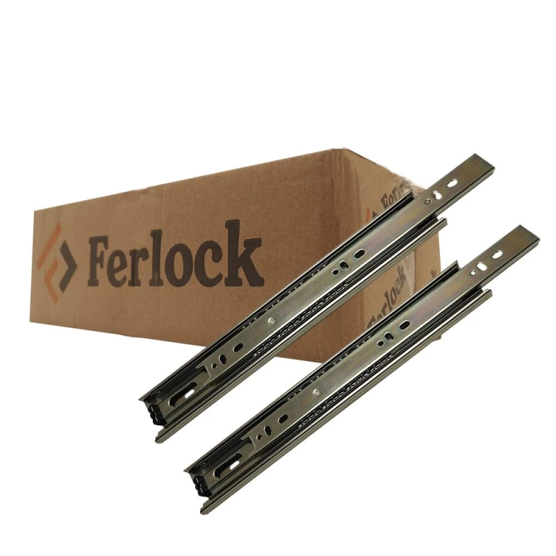 CAIXA CORREDIÇA TELESCÓPICA FERLOCK 300MM C/10 PARES - Trava Forte