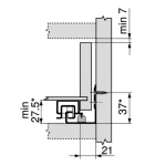 CORREDIÇA INVISÍVEL BLUM 350MM TOQUE