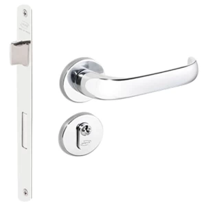 FECHADURA DUNA 1 REDONDA EXTERNA CROMADA C/RED