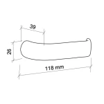 FECHADURA DUNA 3 REDONDA 55 EXTERNA CROMADA