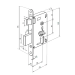FECHADURA DUNA 3 REDONDA 55 EXTERNA CROMADA