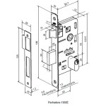 FECHADURA METRO LIGHT 40 M1300 QUADRADA EXTERNA CROMADA