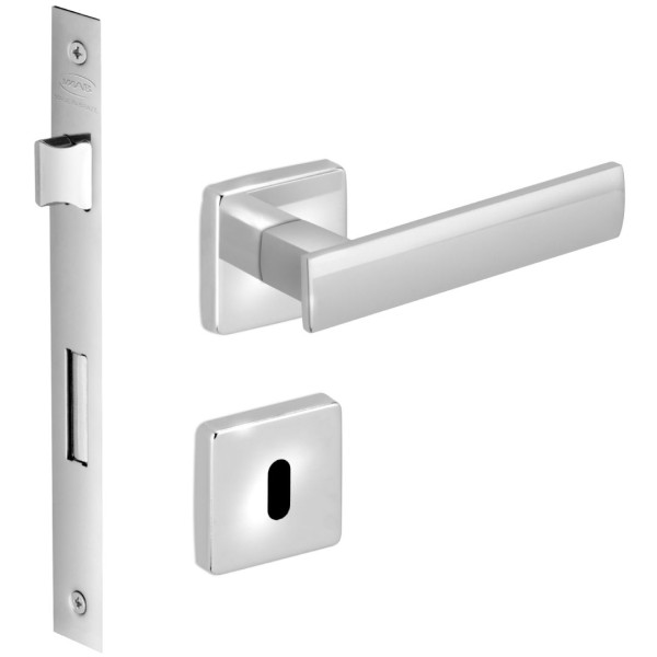 FECHADURA METRO LIGHT 55 QUADRADA INTERNA CROMADA
