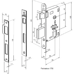FECHADURA METRO LIGHT 55 QUADRADA EXTERNA CROMADA FECHADURA METRO LIGHT 55 QUADRADA EXTERNA CROMADA