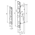 FECHADURA PORTA CORRER 1052 INTERNA BICO PAPAGAIO CROMADO FECHADURA PORTA CORRER 1052 INTERNA BICO PAPAGAIO CROMADO