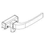 FECHO ALAVANCA FERMAX MINI FMA48 DIREITO PRETO LINHA 20/25/30