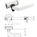 FECHO ALAVANCA FERMAX MINI FMA48 DIREITO PRETO LINHA 20/25/30