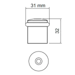KIT C/2 BATENTE AMORTECEDOR PORTA ZAMACK 0300 CROMADO KIT C/2 BATENTE AMORTECEDOR PORTA ZAMACK 0300 CROMADO
