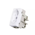 KIT C/2 MÓDULOS MARGIRIUS SLEEK TOMADA 2P+T 20A BRANCO