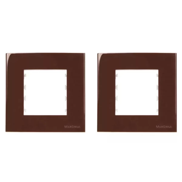 KIT C/2 PLACAS MARGIRIUS SLEEK MÓVEL 80X80MM MARROM