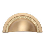 KIT C/3 PUXADOR MÓVEIS CONCHA CAPRI 64MM DOURADO ESCOVADO KIT C/3 PUXADOR MÓVEIS CONCHA CAPRI 64MM DOURADO ESCOVADO