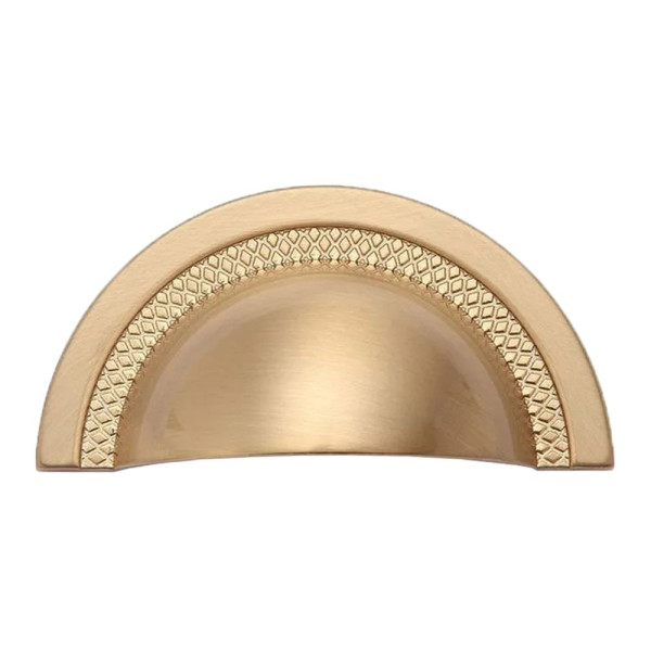 KIT C/3 PUXADOR MÓVEIS CONCHA CAPRI 64MM DOURADO ESCOVADO