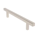 KIT C/2 PUXADOR MÓVEIS INOX HASTE QUADRADA ESCOVADO 128MM