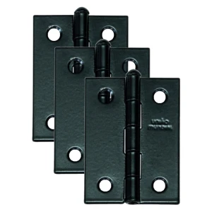 KIT C/3 DOBRADIÇAS AÇO LEVE PINO 2 X 1-1/2 PRETA
