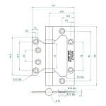 KIT C/3 DOBRADIÇAS INOX SOBREPOR 1485 PAPAIZ 4X3