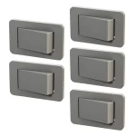 KIT C/5 INTERRUPTOR MÓVEIS EMBUTIR LUMITEK SIMPLES CINZA