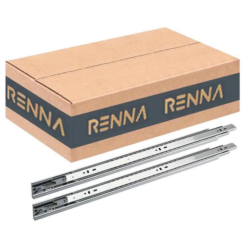 KIT C/5 PARES CORREDIÇA TELESCÓPICA RENNA 300MM TOQUE - Trava Forte
