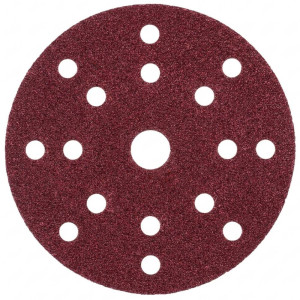 LIXA DE DISCO VERMELHO 150MM GRÃO 60 14F VELCRO NAPOLEON