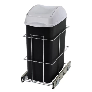 LIXEIRA TELESCÓPICA SIMPLES C/BALDE PRETO 20.5LT