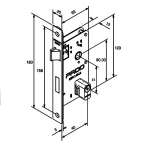 MÁQUINA FECHADURA PADO EXTERNA 40MM 80E IXP