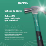 MARTELO UNHA EM AÇO 25MM CABO DE FIBRA EMBORRACHADO RENNA MARTELO UNHA EM AÇO 25MM CABO DE FIBRA EMBORRACHADO RENNA