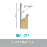 PERFIL ALUMÍNIO ROMETAL CAVA 15MM RM-213 6 MT NATURAL