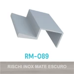PERFIL ALUMÍNIO ROMETAL TESTEIRA 20MM RM-089 6 MT INOX MATE
