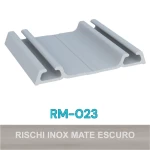 PERFIL ALUMÍNIO ROMETAL TRILHO INFERIOR RM-023 6 MT INOX MATE