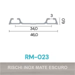 PERFIL ALUMÍNIO ROMETAL TRILHO INFERIOR RM-023 6 MT INOX MATE