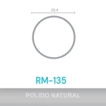 PERFIL ALUMÍNIO ROMETAL TUBO CABIDEIRO REDONDO RM-135 6 MT POLIDO