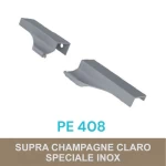 PONTEIRA ROMETAL FACETATO SAFIRA 18MM PE-408 PAR CHAMPAGNE/INOX