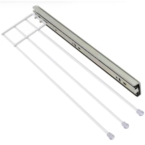 PORTA TOALHA TELESCÓPICO 450MM BRANCO