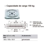 PRATO BASE GIRATÓRIO PARA MESA 15.5 x 15.5 PRATO BASE GIRATÓRIO PARA MESA 15.5 x 15.5