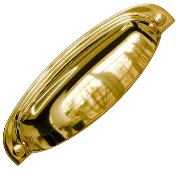 PUXADOR MÓVEIS CONCHA VIVARO 115 96MM OURO REAL ITALY LINE