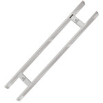 PUXADOR PORTA DUPLO INOX BARRA CHATA 120CM CROMADO 40X10
