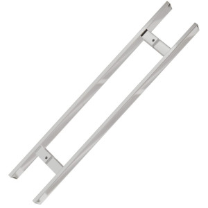PUXADOR PORTA DUPLO INOX BARRA CHATA 120CM CROMADO 40X10