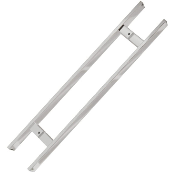 PUXADOR PORTA DUPLO INOX BARRA CHATA 120CM CROMADO 40X10