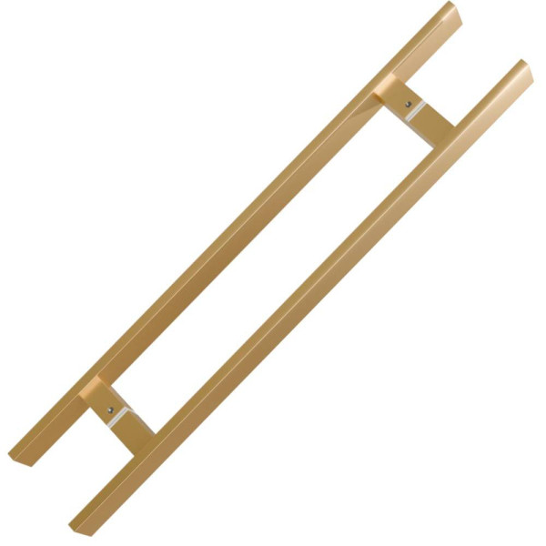 PUXADOR PORTA DUPLO INOX BARRA CHATA 120CM DOURADO IL4050 40X10