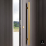 PUXADOR PORTA DUPLO INOX BARRA CHATA 120CM DOURADO IL4050 40X10 PUXADOR PORTA DUPLO INOX BARRA CHATA 120CM DOURADO IL4050 40X10