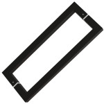 PUXADOR PORTA DUPLO INOX H20 20X20MM 30CM PRETO IL4070 PUXADOR PORTA DUPLO INOX H20 20X20MM 30CM PRETO IL4070