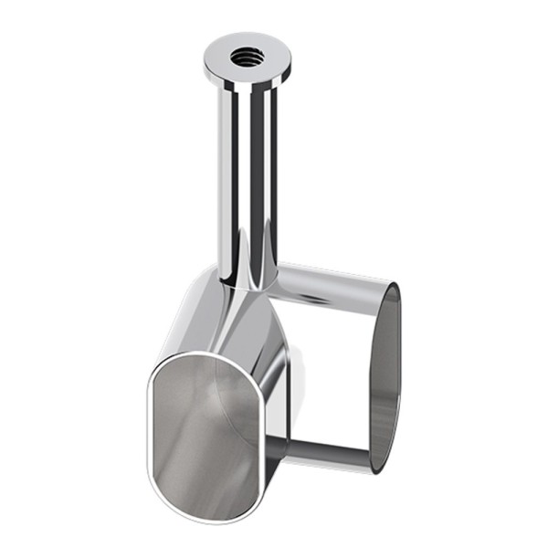 SUPORTE TUBO CABIDEIRO HARDT CANTO 90º OVAL CROMADO