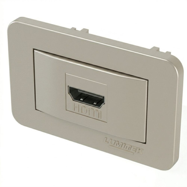 TOMADA MÓVEIS EMBUTIR HDMI LUMITEK CHAMPANHE